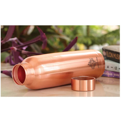 Pure Copper Water Bottle with Ergonomic Design - MattFinish