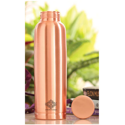 Pure Copper Water Bottle with Ergonomic Design - MattFinish