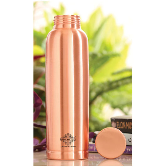 Pure Copper Water Bottle with Ergonomic Design - MattFinish